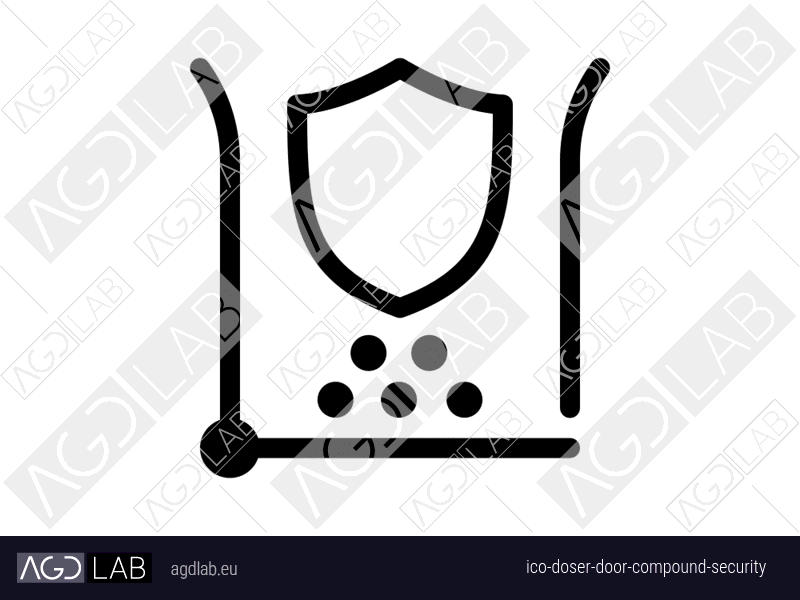 Doser door compound security icon