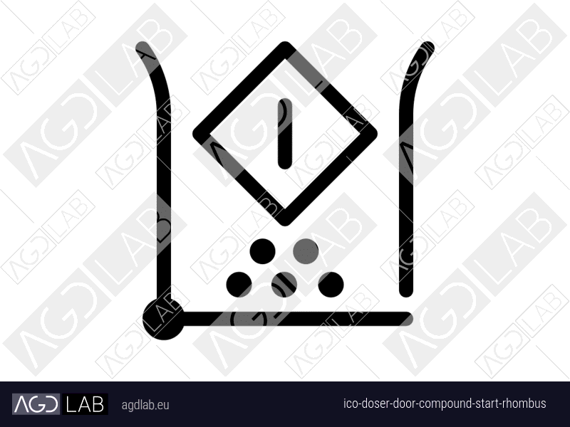 Doser door compound start rhombus icon