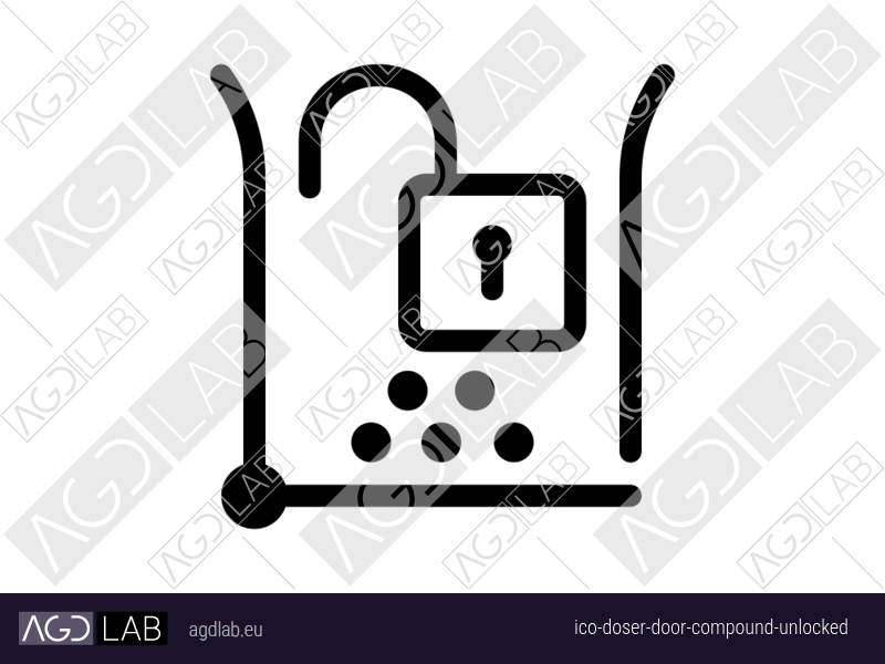 Doser door compound unlocked icon