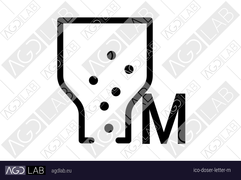Doser letter M icon