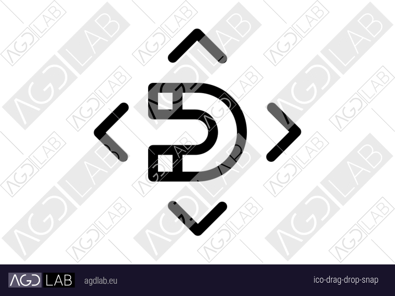 Drag drop snap icon