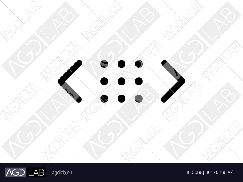 Drag horizontal alternative version icon