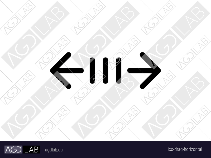 Drag horizontal icon