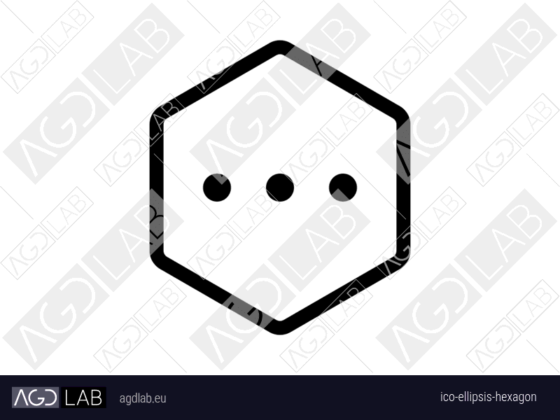 Ellipsis hexagon icon