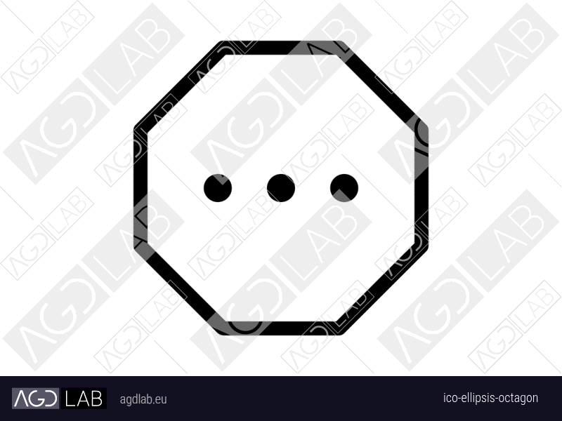 Ellipsis octagon icon