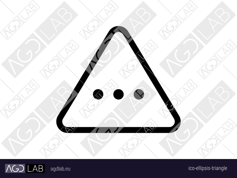 Ellipsis triangle icon