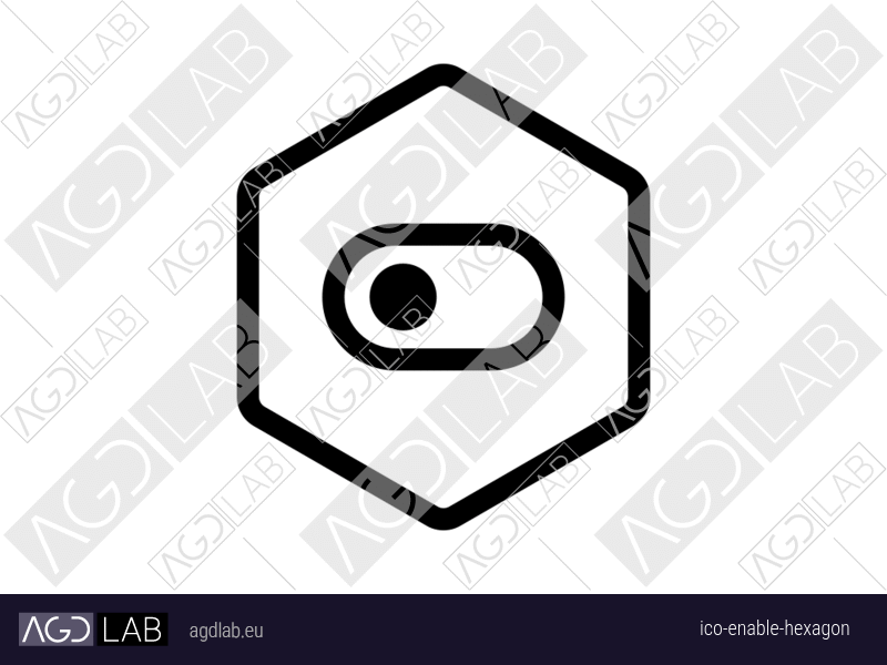 Enable hexagon icon