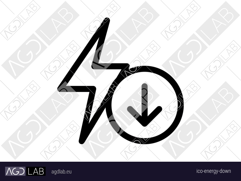 Energy down icon