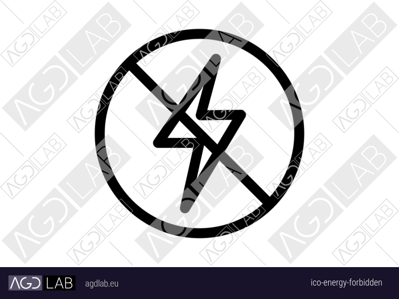 Energy forbidden icon