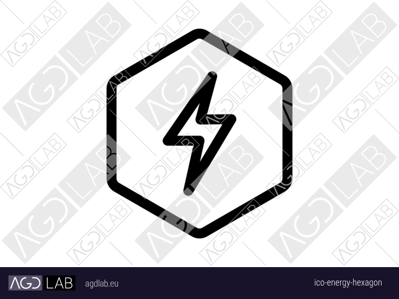 Energy hexagon icon