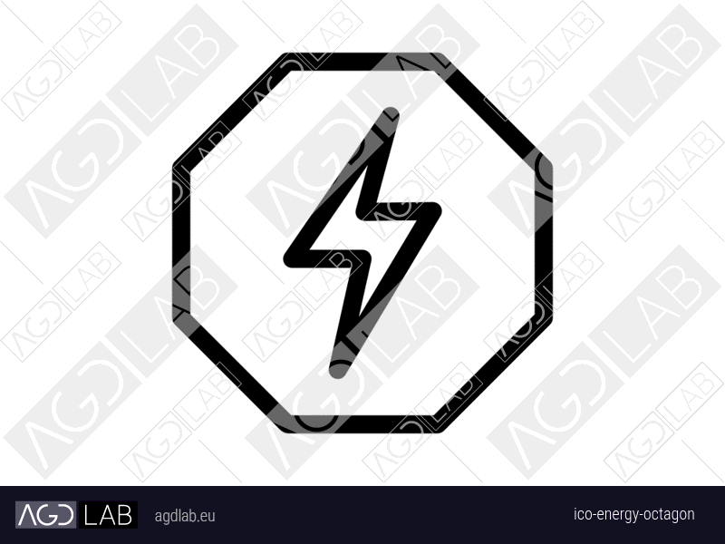 Energy octagon icon