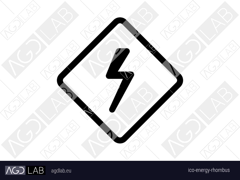 Energy rhombus icon