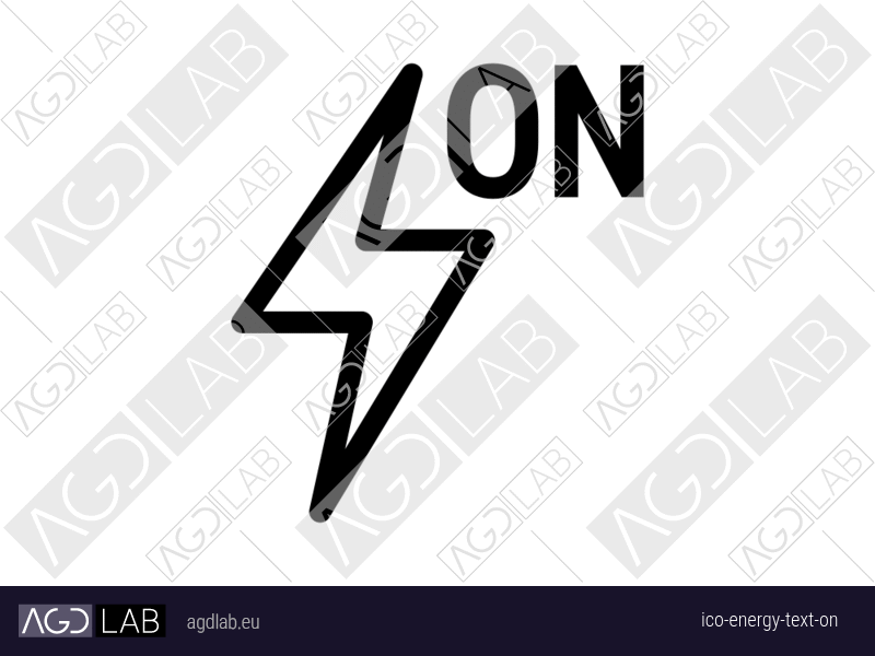 Energy text ON icon