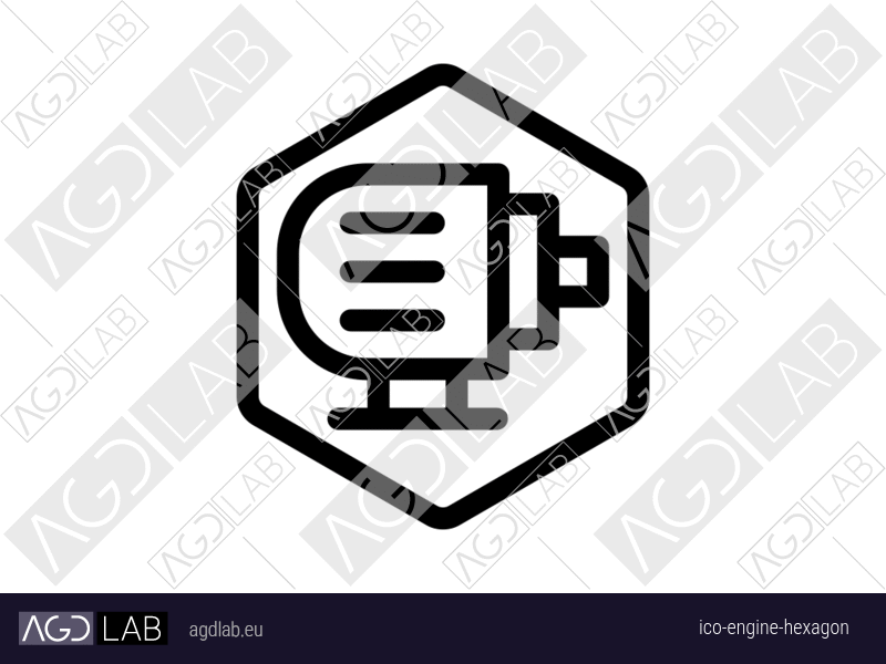 Engine hexagon icon