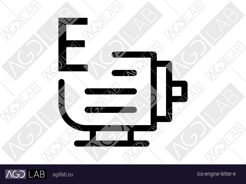 Engine letter E icon