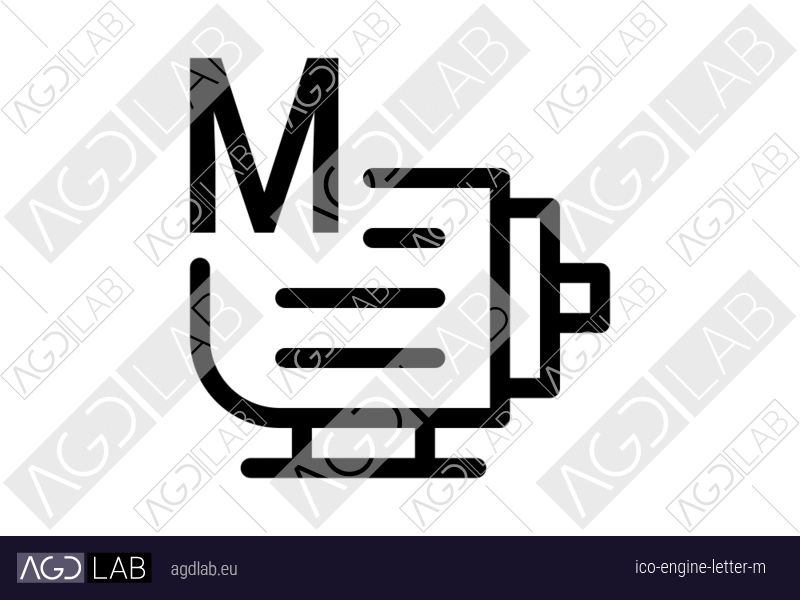 Engine letter M icon