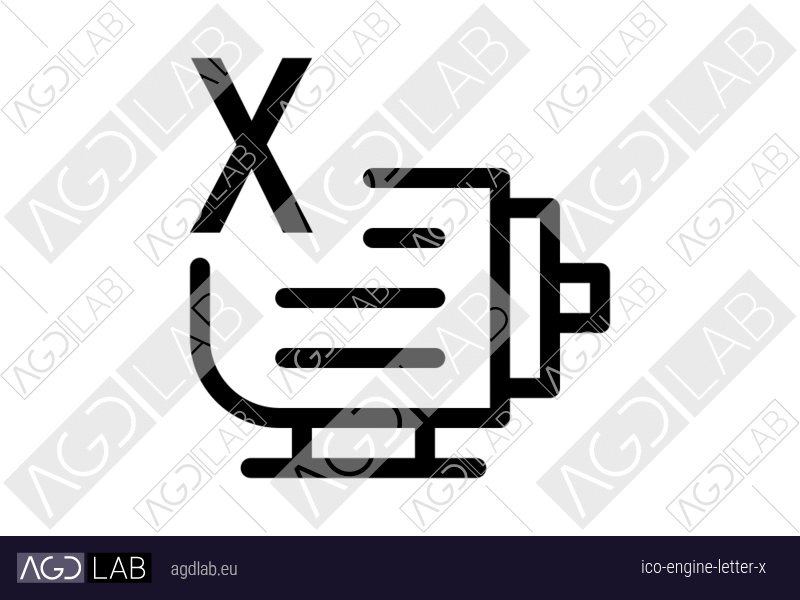 Engine letter X icon