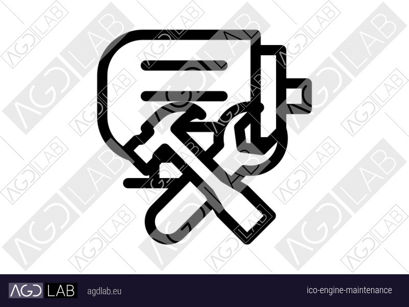 Engine maintenance icon