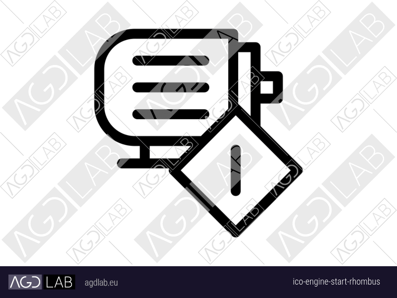 Engine start rhombus icon