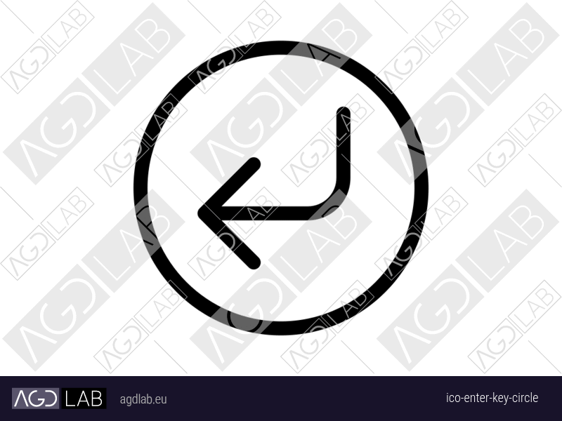 Enter key circle icon