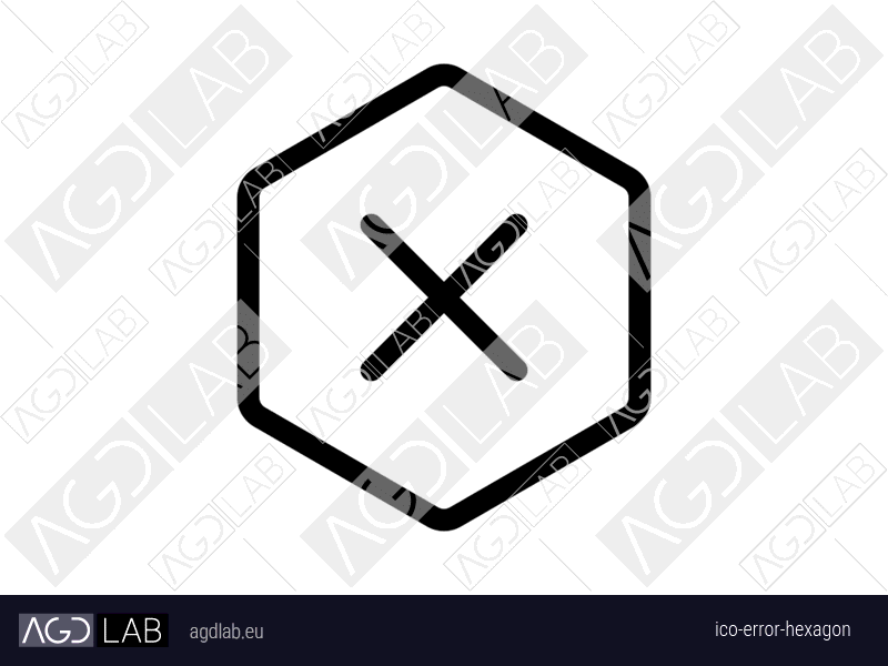 Error hexagon icon