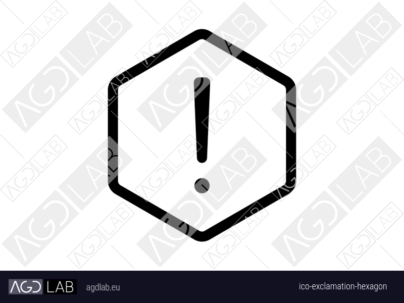 Exclamation hexagon icon