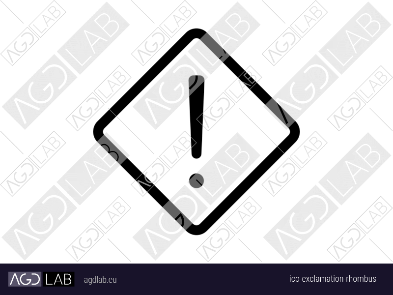 Exclamation rhombus icon