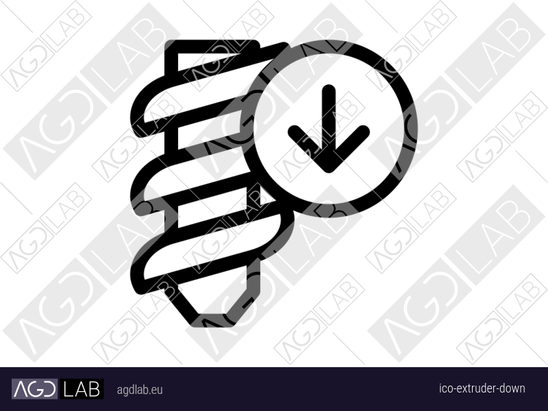 Extruder down icon