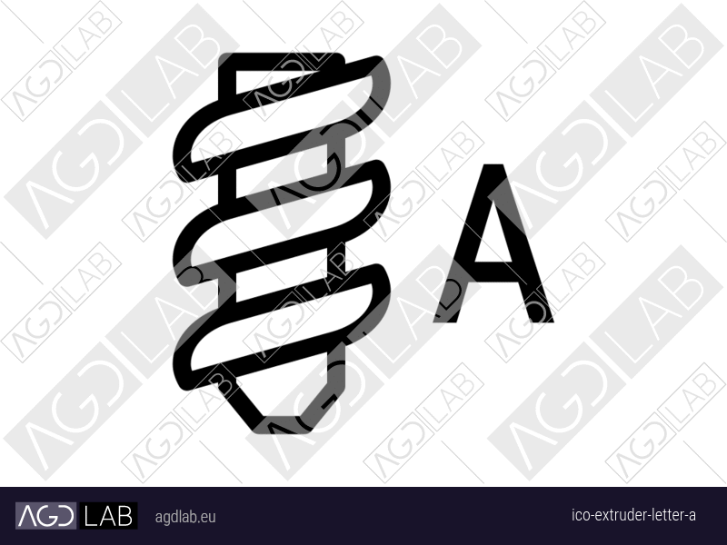 Extruder letter A icon