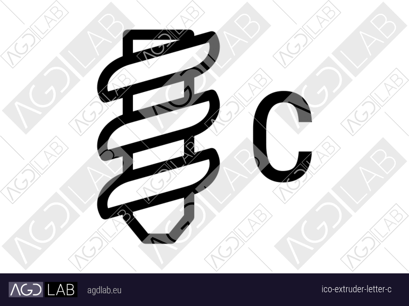 Extruder letter C icon