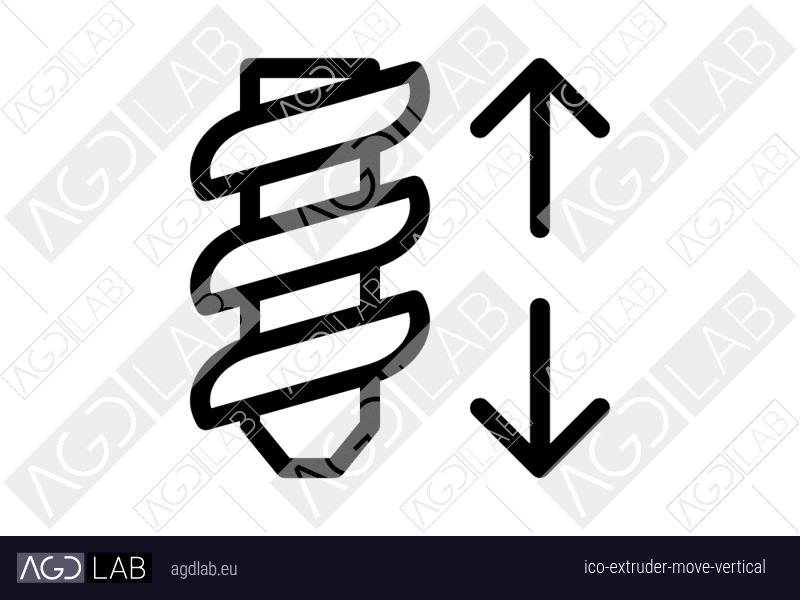 Extruder move vertical icon