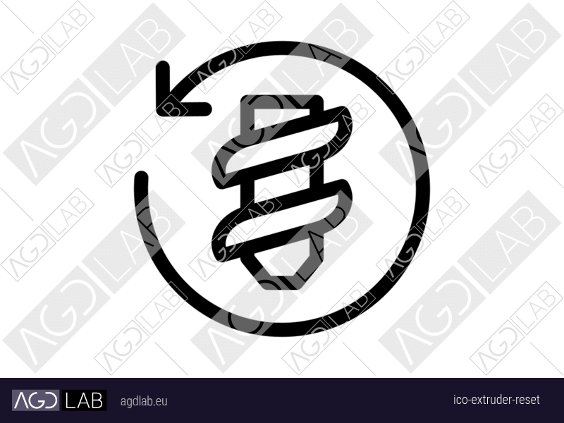 Extruder reset icon
