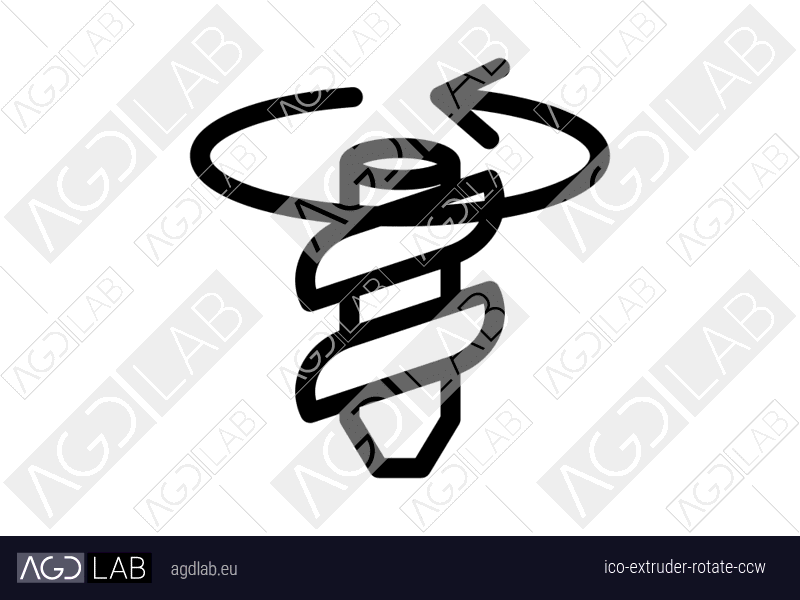 Extruder rotate ccw icon