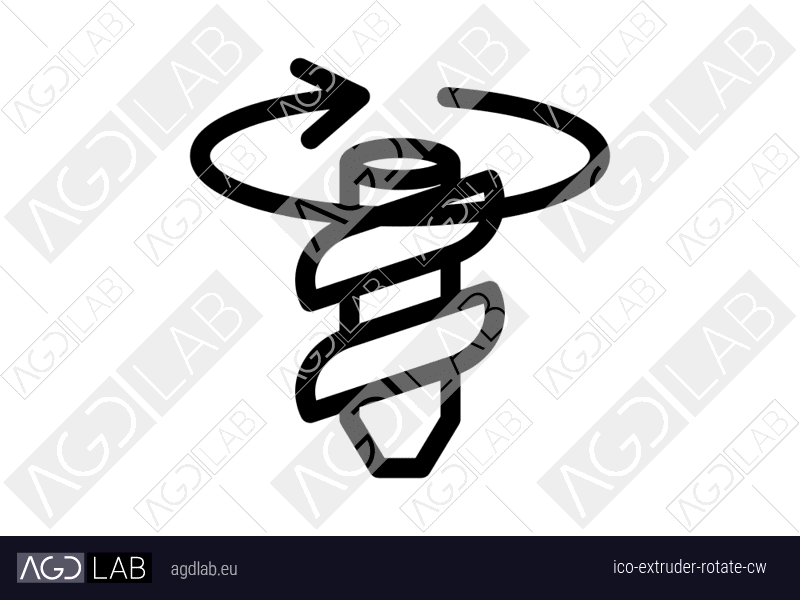 Extruder rotate cw icon