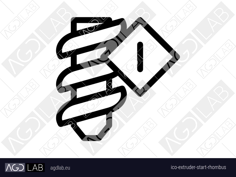 Extruder start rhombus icon