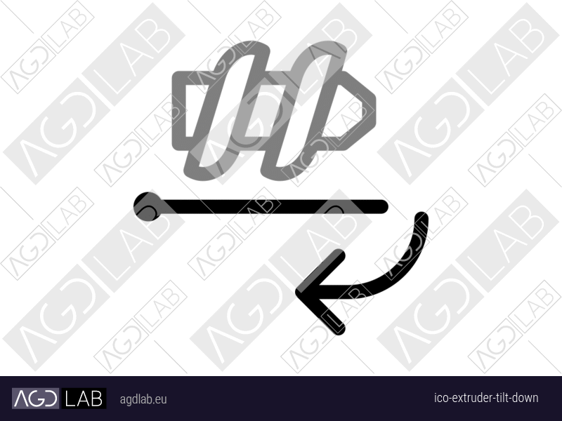 Extruder tilt down icon