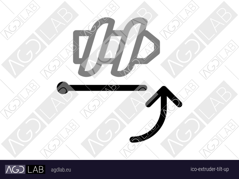 Extruder tilt up icon