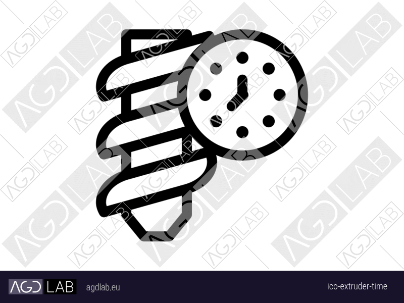Extruder time icon