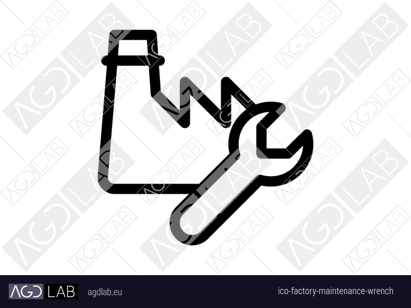 Factory maintenance wrench icon