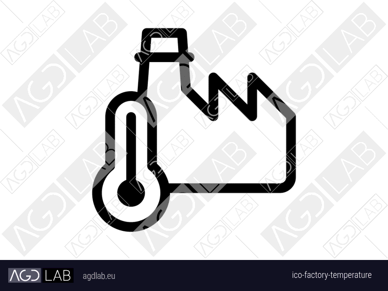 Factory temperature icon