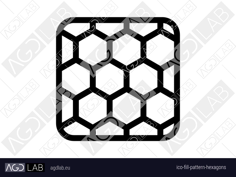 Fill pattern hexagons icon
