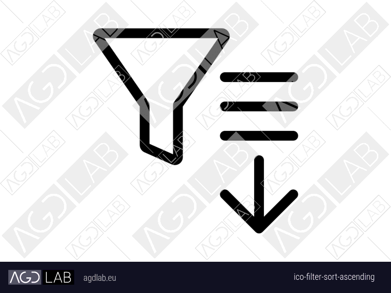 Filter sort ascending icon