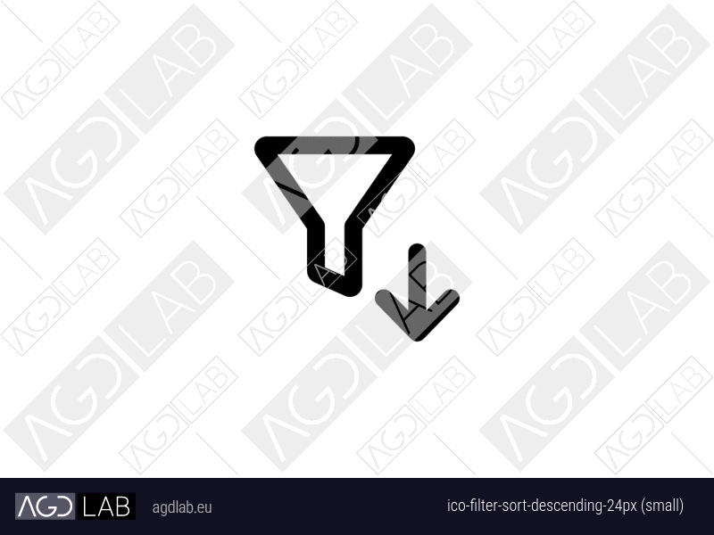 Filter sort descending 24px (small) icon