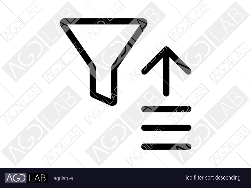 Filter sort descending icon