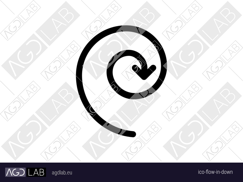 Flow in down icon