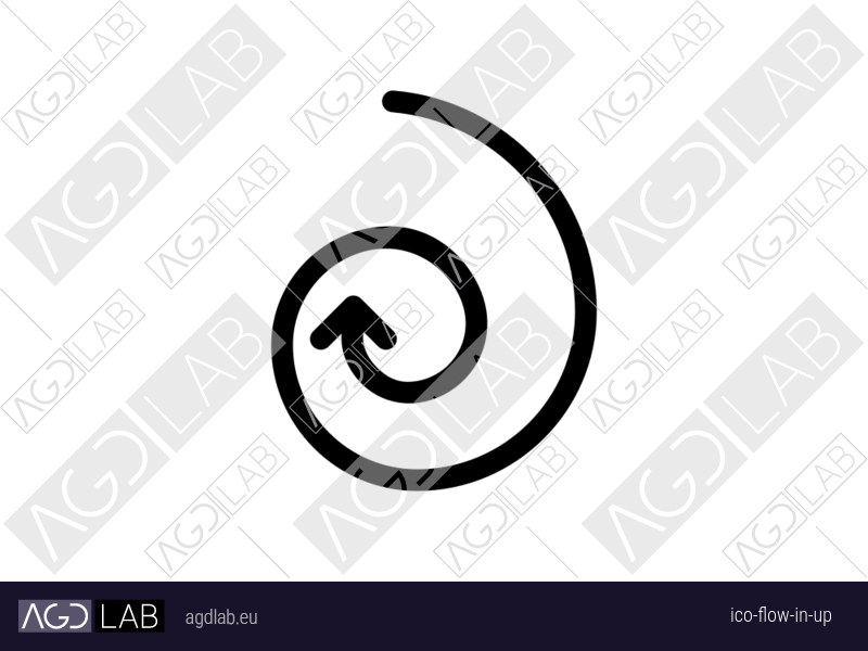 Flow in up icon