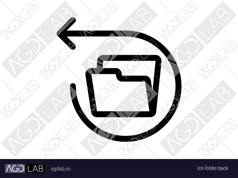 Folder back icon