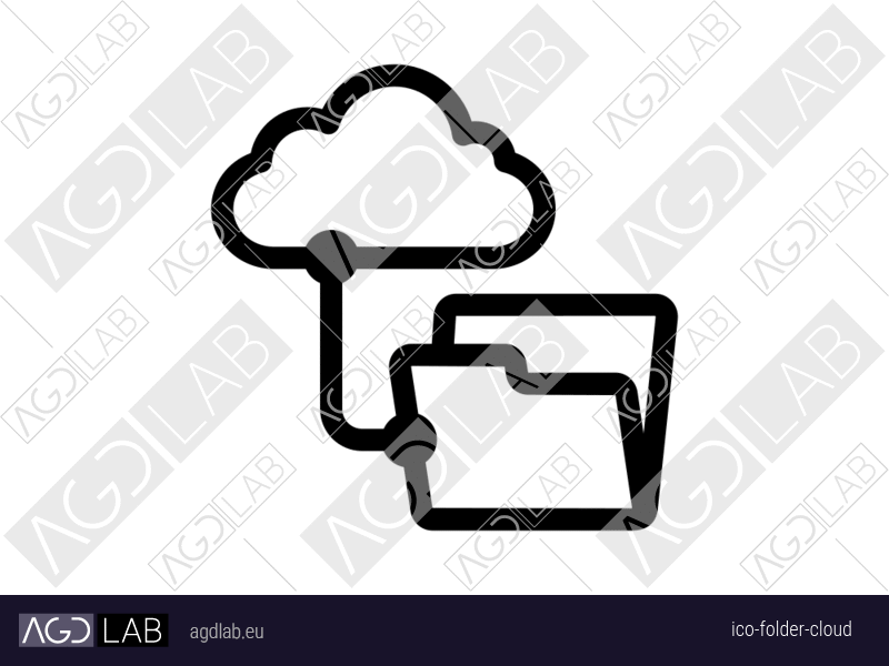 Folder cloud icon