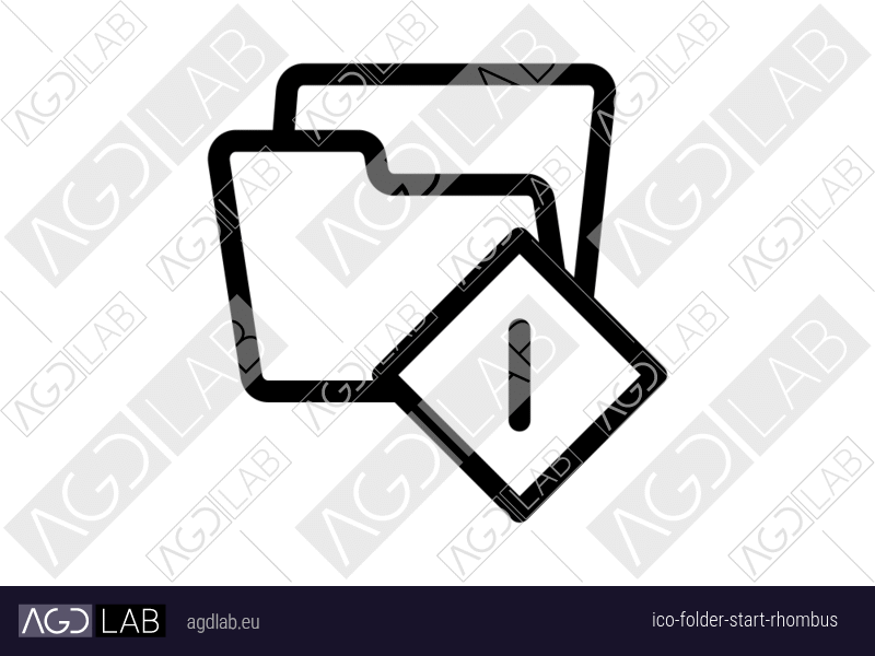Folder start rhombus icon