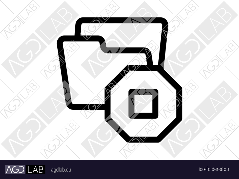 Folder stop icon